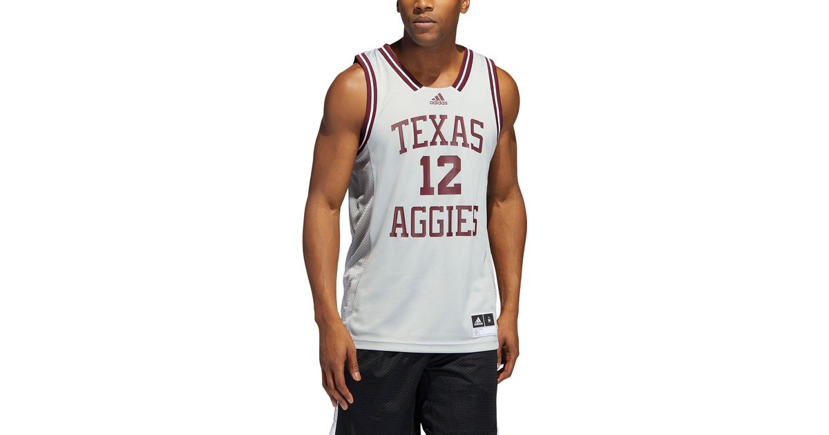 adidas Texas A&m Aggies 1 Grey Reverse Retro 2.0 Replica Basketball