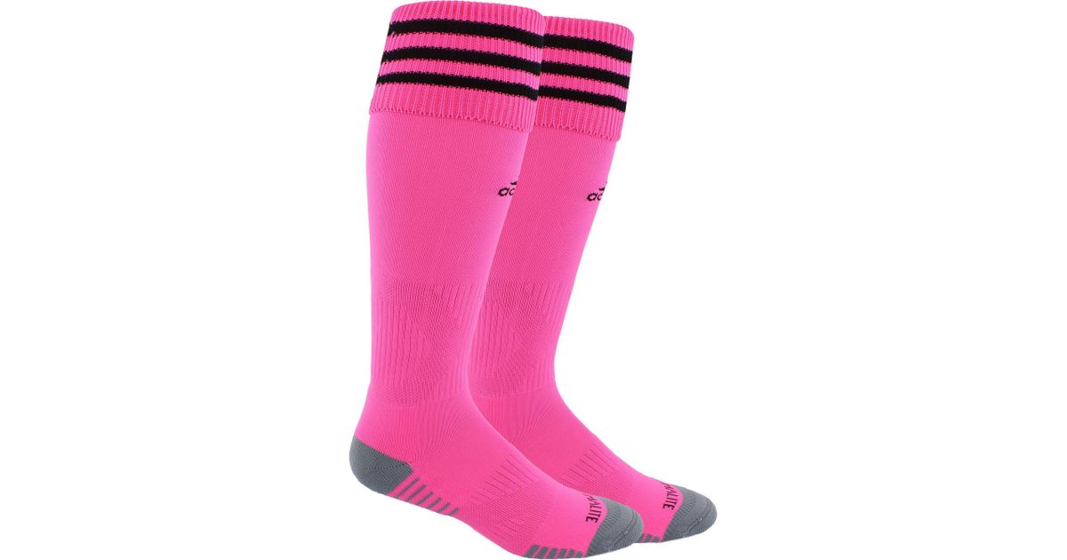 pink adidas soccer socks