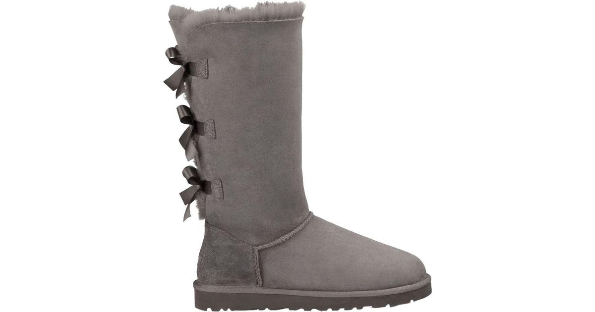 Bailey Bow Tall Winter Boots in Grey 