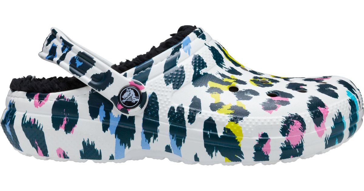 Crocs™ Adult Classic Lined Animal Print Clogs in Leopard (Blue) Lyst