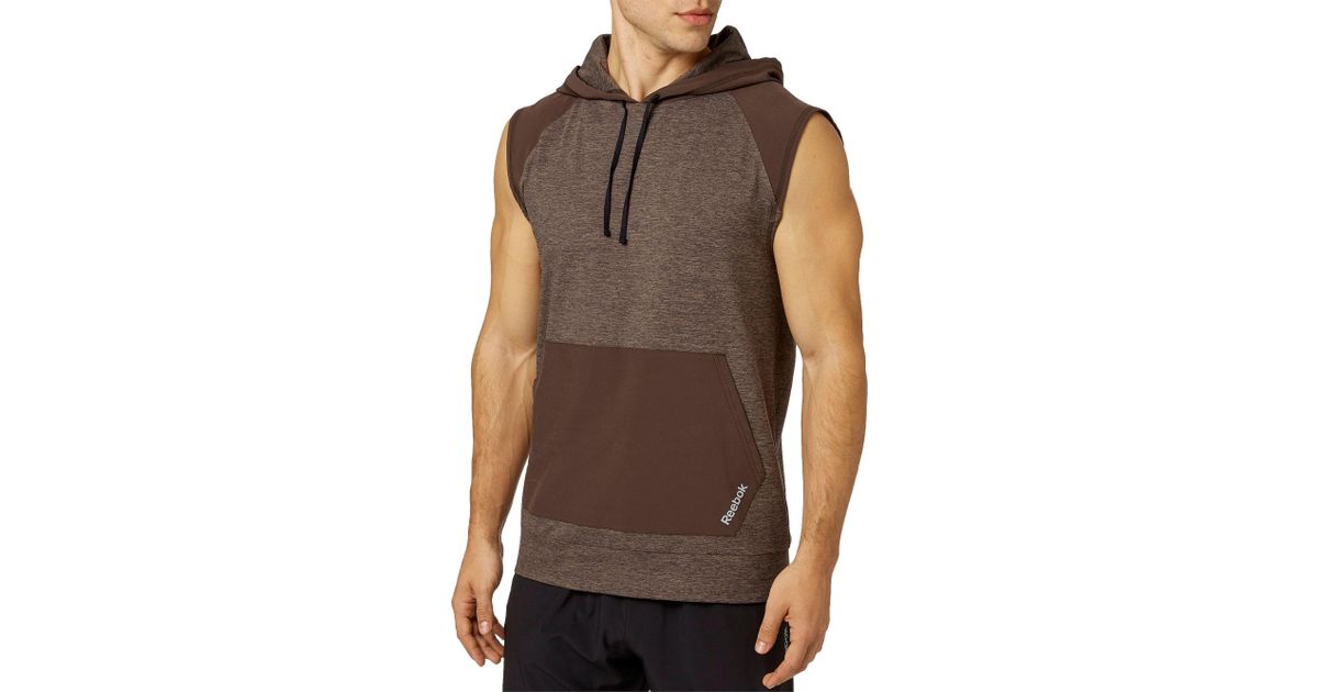 sleeveless hoodie reebok