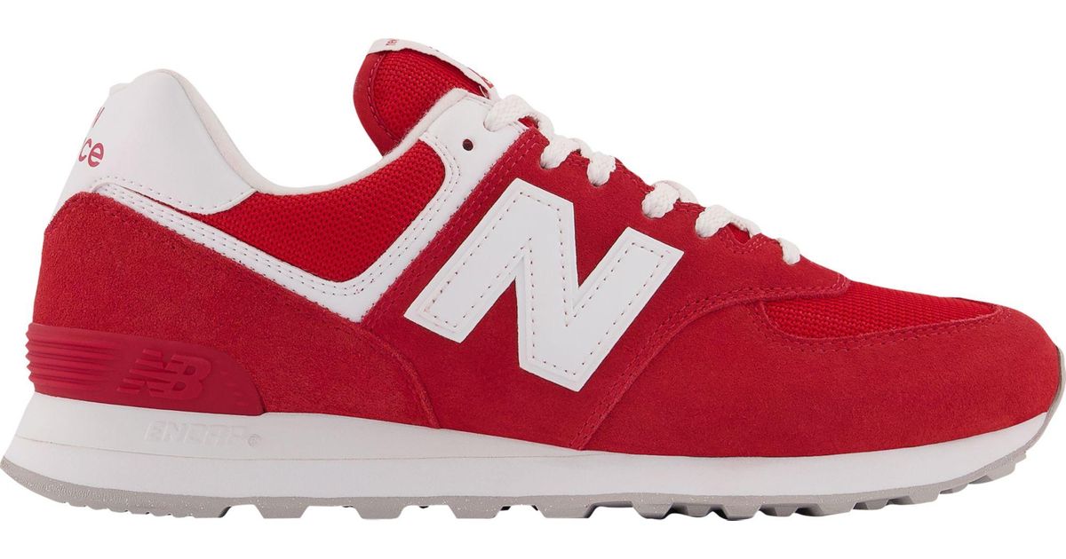 New Balance Suede 574 V2 Shoes in Red for Men | Lyst