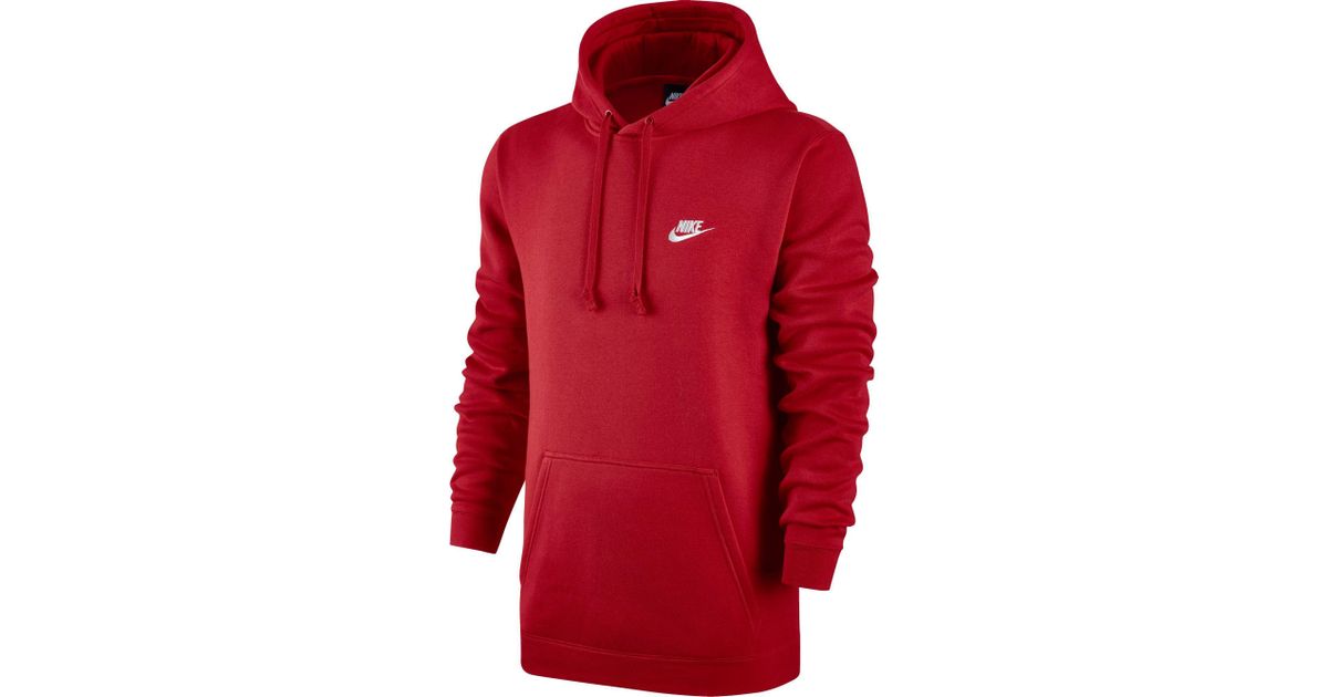 red nike pullover hoodie