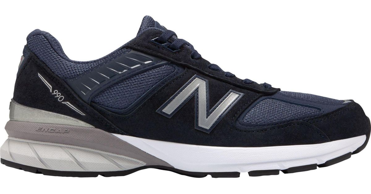 New Balance Suede M990v5 Shoes in Navy/Silver (Blue) for Men - Lyst