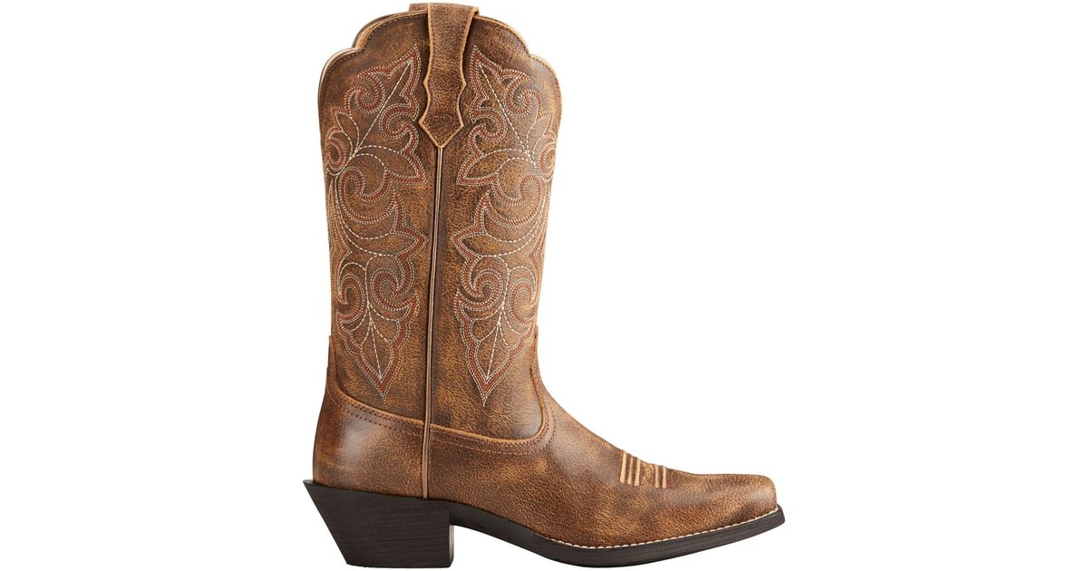 round up square toe western boot