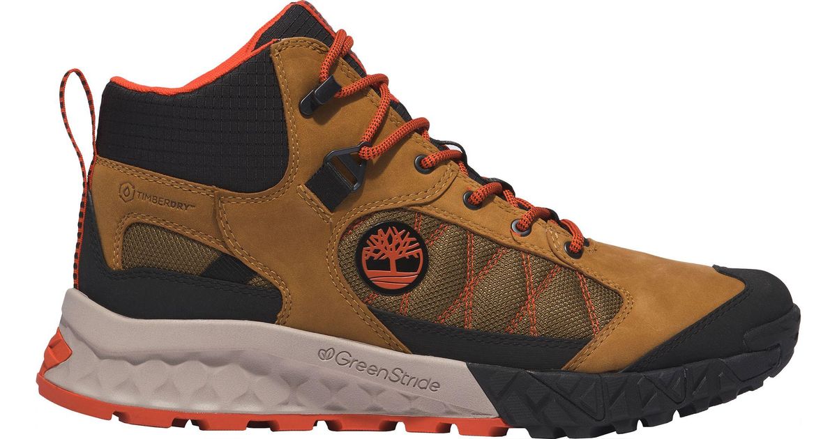 Timberland Leather Trail Quest Mid Waterproof Boots in Black for Men | Lyst
