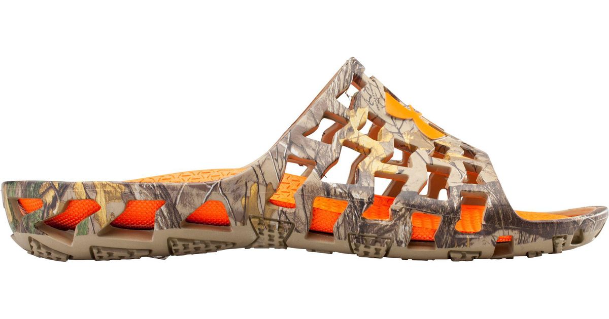 under armour camo slides