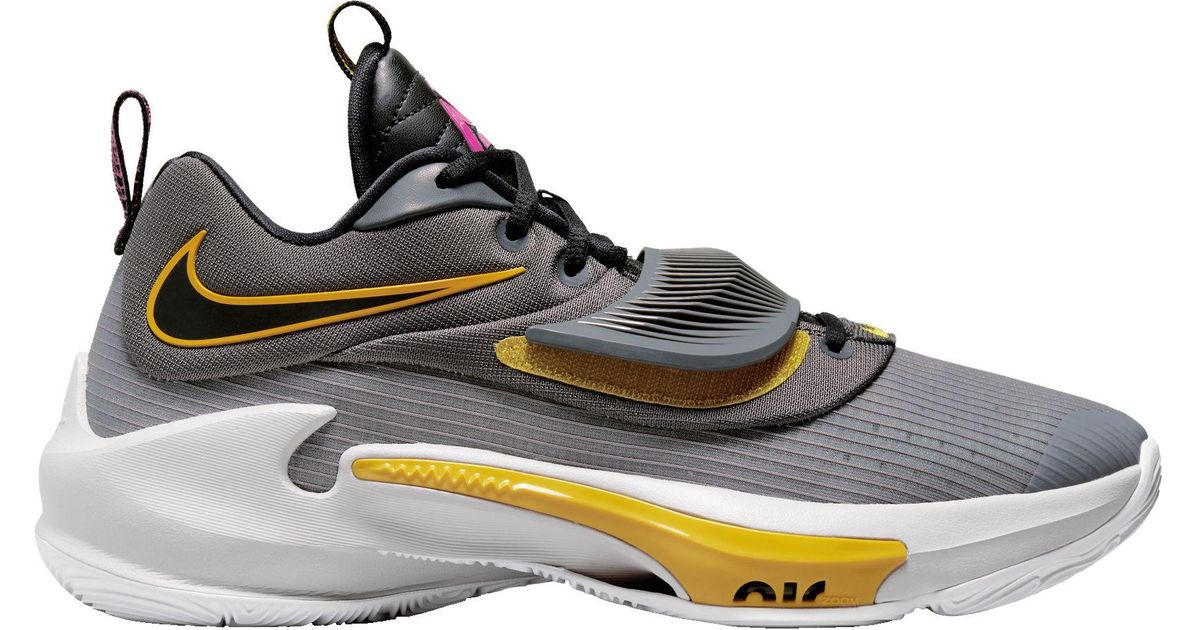 Nike Zoom Freak 3 Basketball Shoes in Grey/Black/White (Black) Lyst