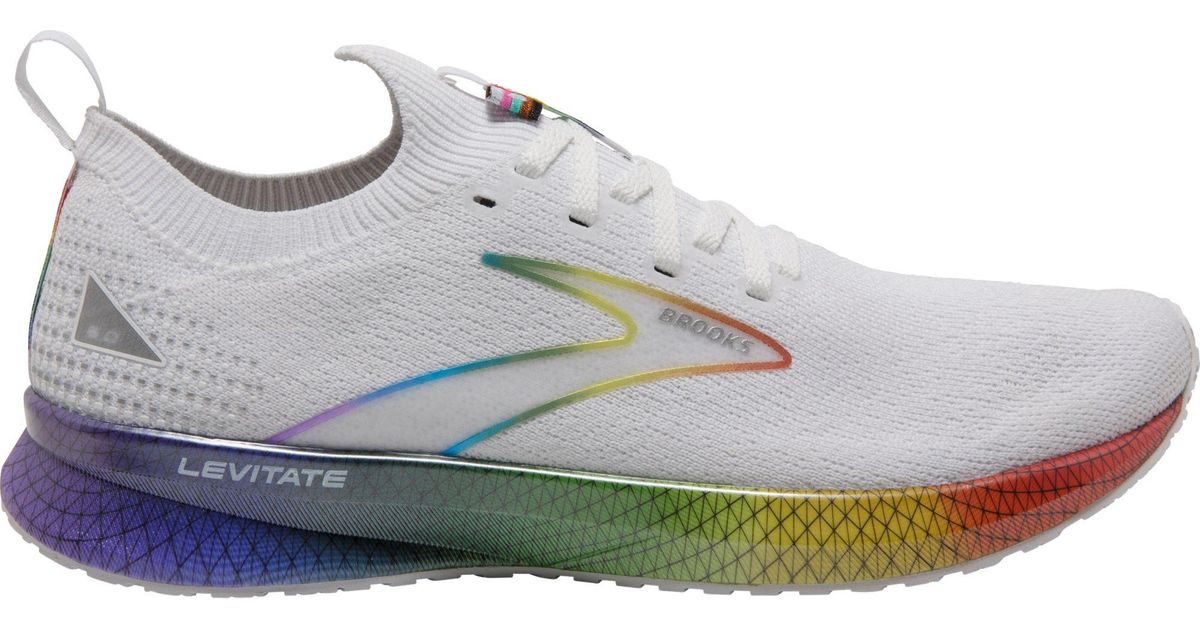 Brooks Levitate Stealthfit 5 Running Shoes in White/Rainbow (White) for Men Lyst
