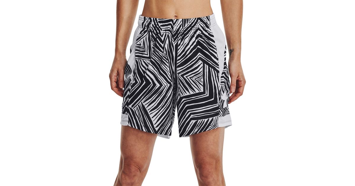 Under Armour Baseline 6.75'' Basketball Shorts in Black/White Print