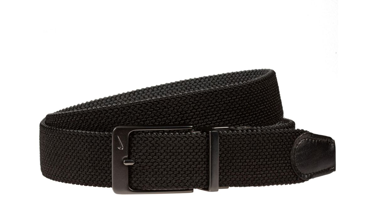 Nike Reversible Woven Stretch Golf Belt in Black/Dark Grey (Black) for Men - Lyst
