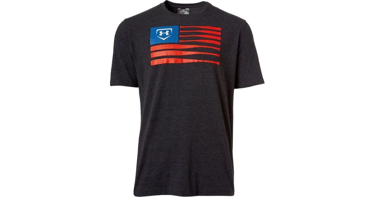under armour baseball flag shirt