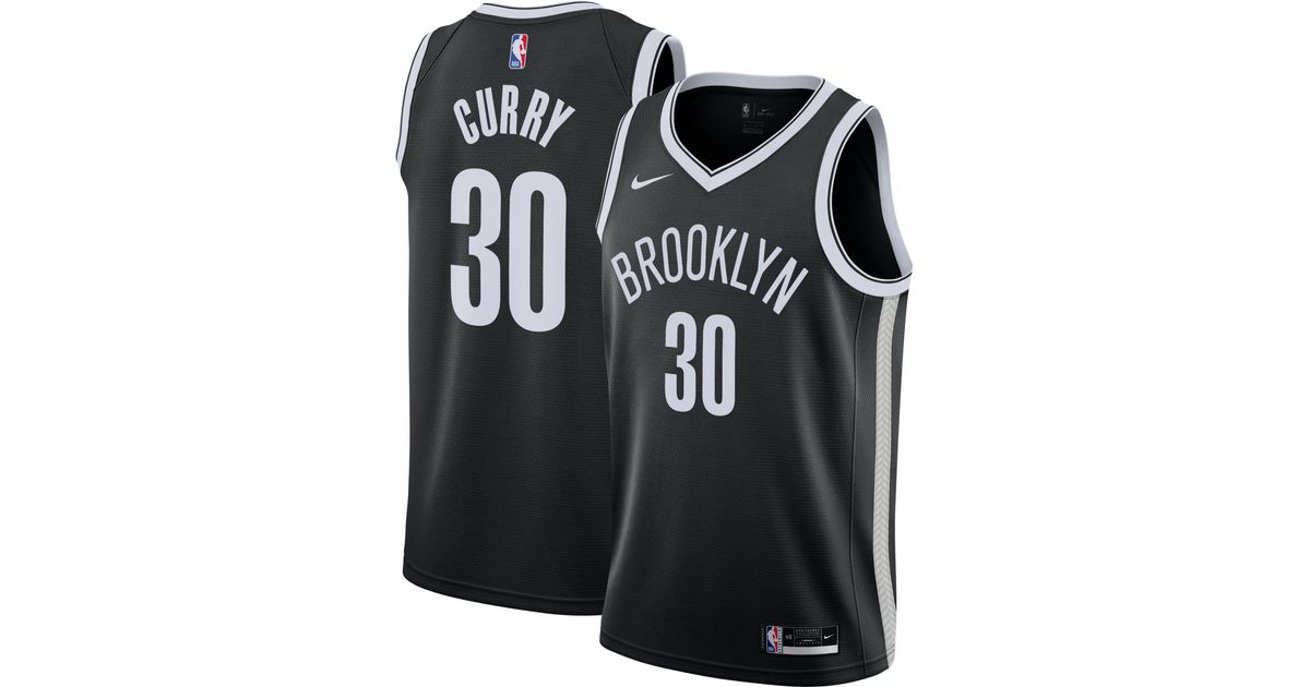Nike Brooklyn Nets Seth Curry #30 Black Dri-fit Swingman Jersey for Men ...