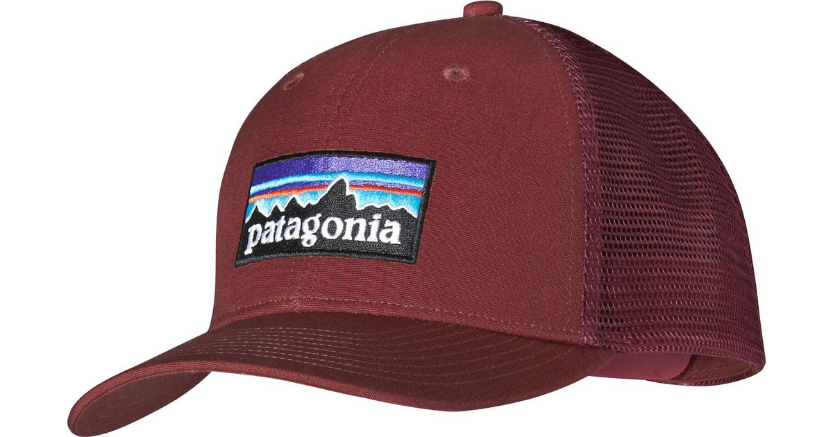 red patagonia trucker hat
