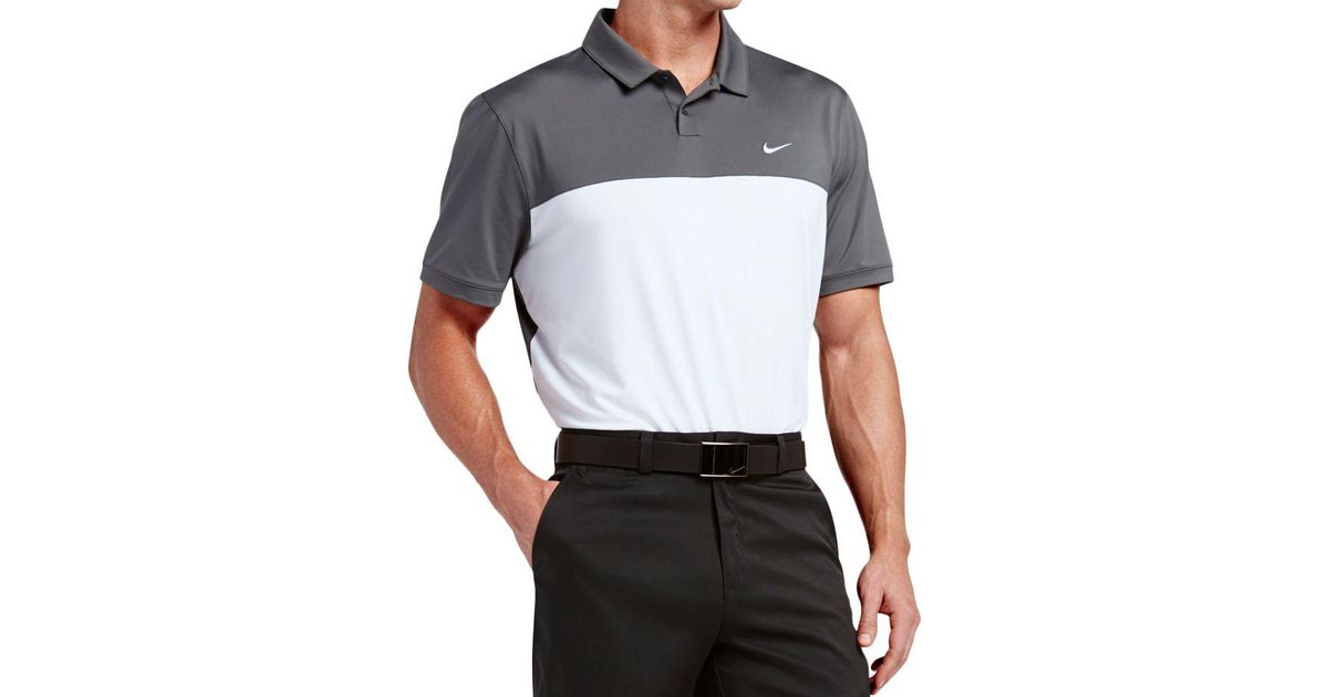 nike dry color block polo