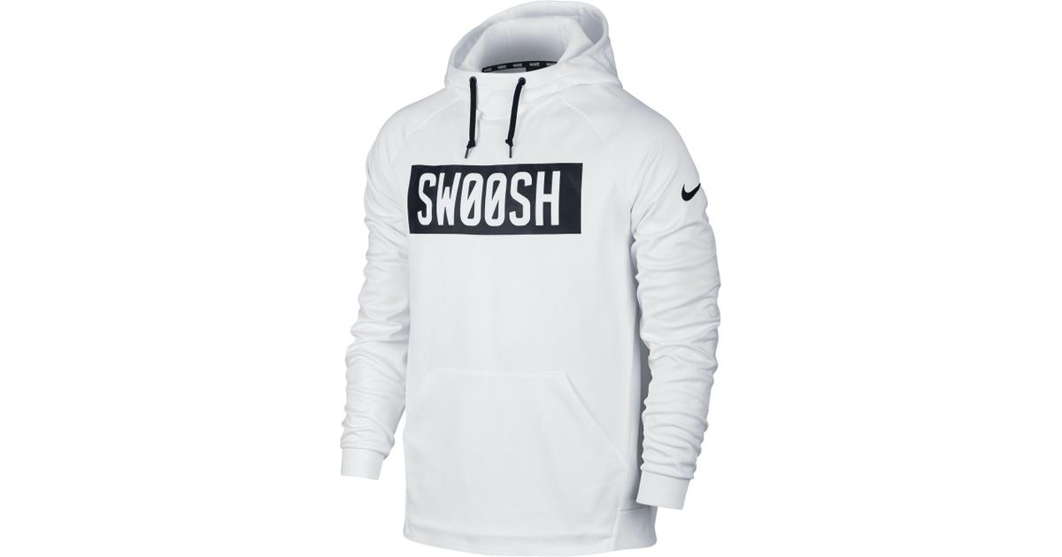 nike white swoosh hoodie