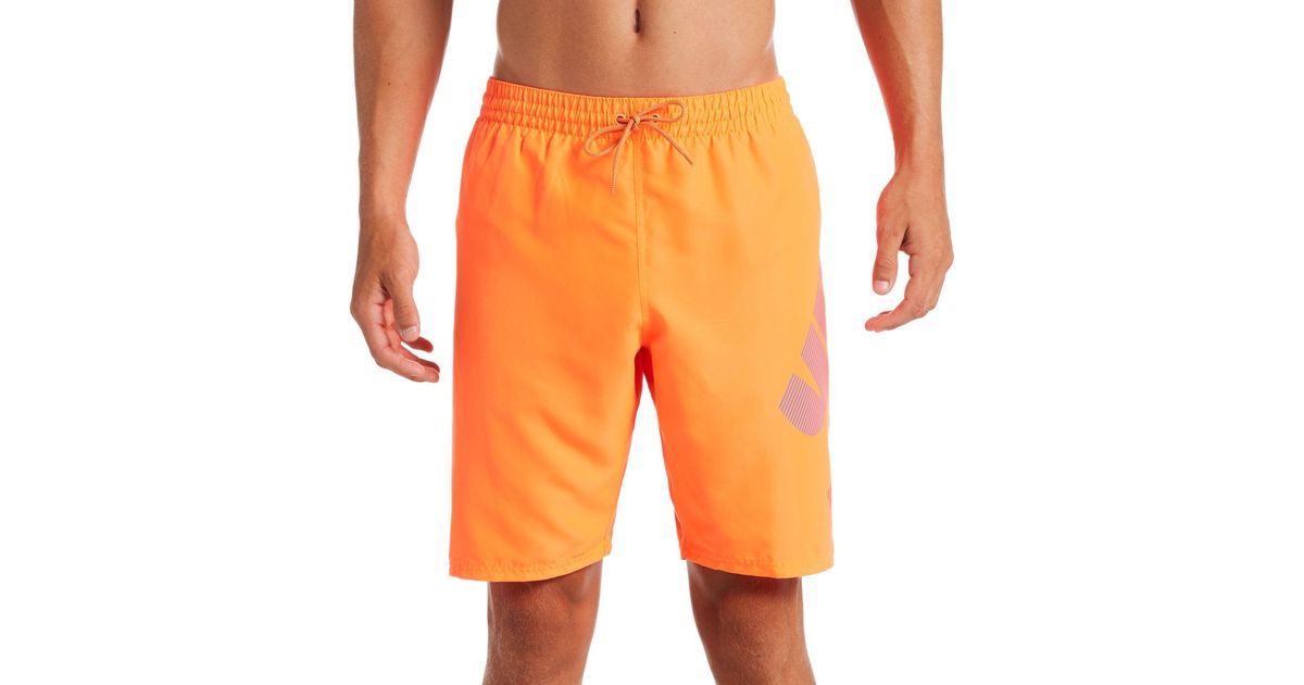 orange nike swim shorts