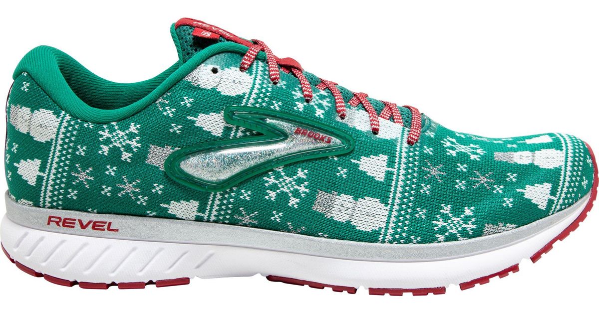 Brooks Revel 3 Run Merry Running Shoes in Green/Red (Green) - Lyst