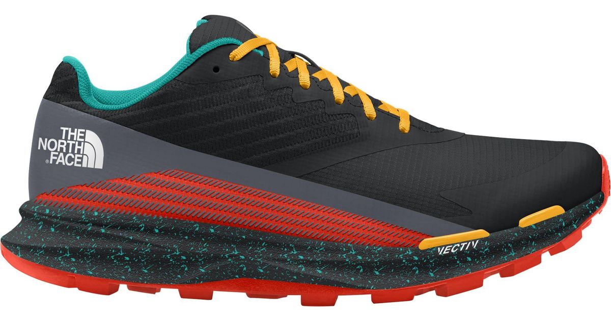 The North Face Rubber Vectiv Levitum Trail Running Shoes in Black/Grey ...