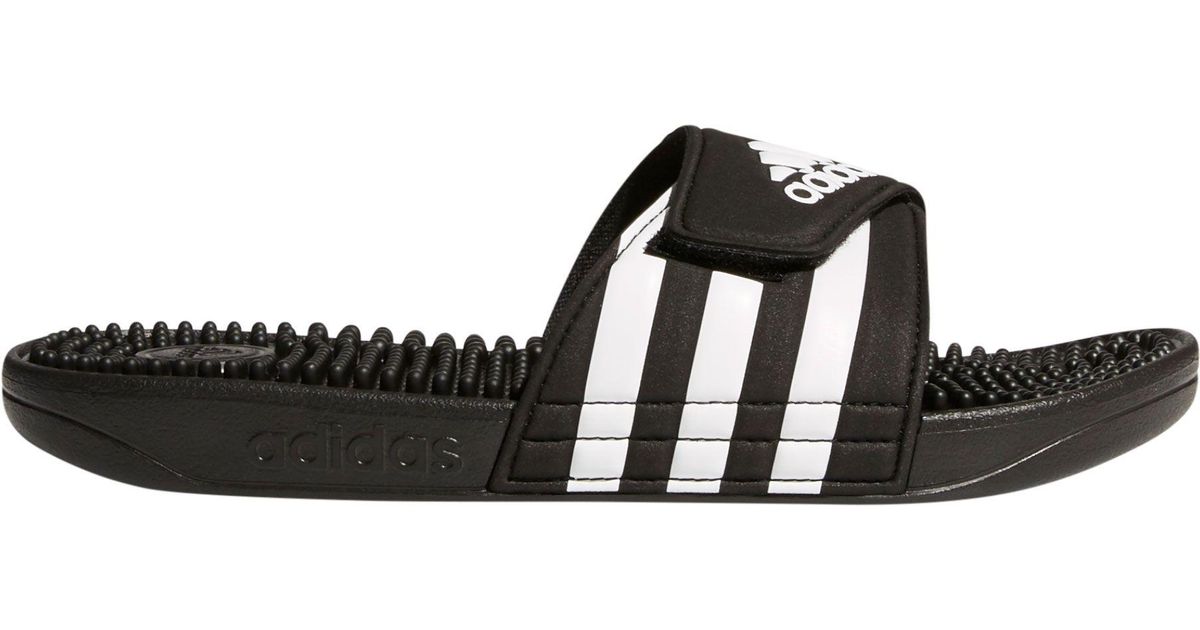 adidas Adissage Slides in Black/White (Black) - Lyst