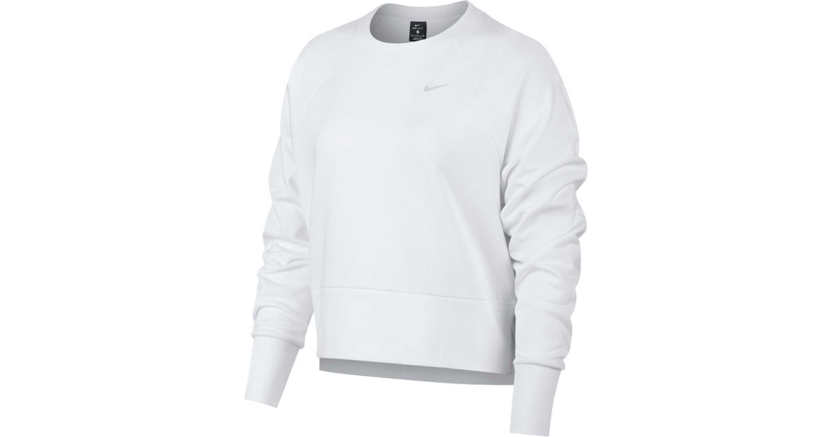 nike women's versa slash training crew pullover