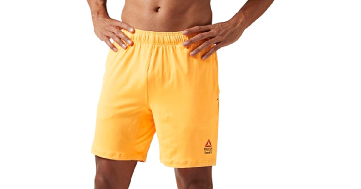 reebok crossfit shorts orange