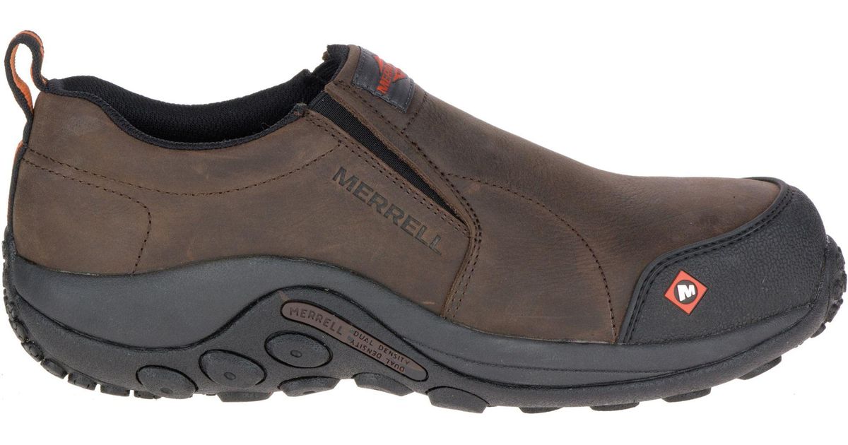 Merrell Rubber Jungle Moc Composite Toe Work Shoes in Espresso (Brown ...