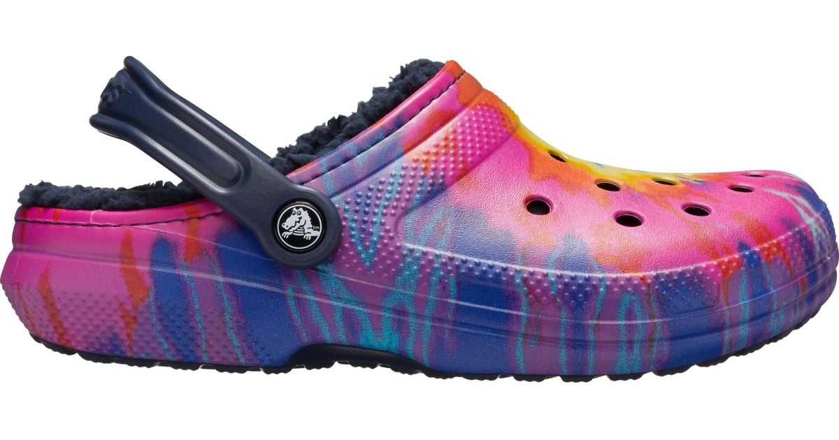 turquoise crocs with fur