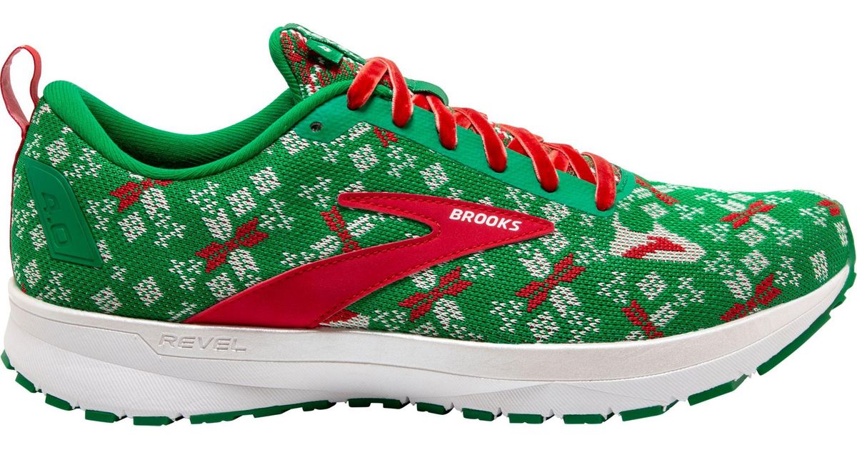 Brooks Revel 4 Run Merry Running Shoes in Green/White (Green) Lyst