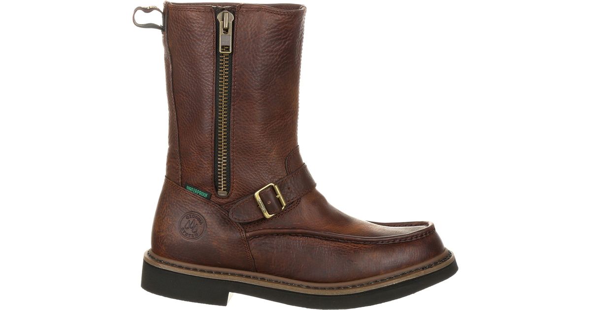 side zip wellington work boots