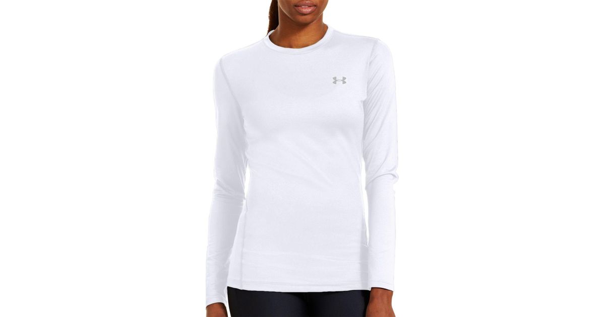 under armour women's coldgear fitted long sleeve crewneck shirt
