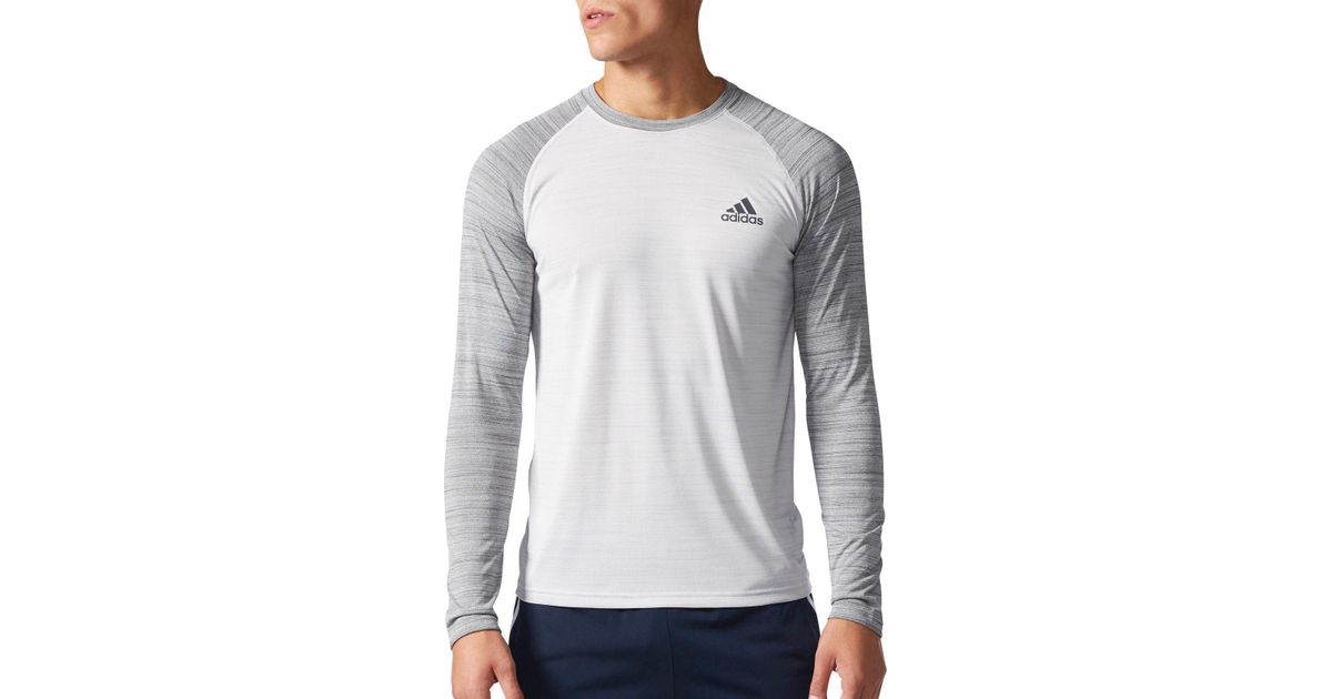 adidas men's ultimate melange long sleeve shirt