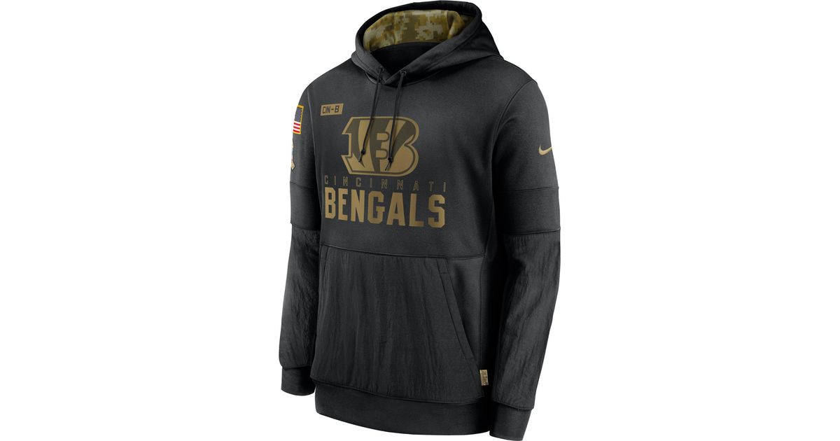 Nike Salute To Service Cincinnati Bengals Black Thermafit Pullover