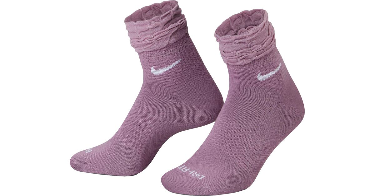 Nike Ruffle Shuffle Ankle Socks in Amethyst (Purple) - Lyst