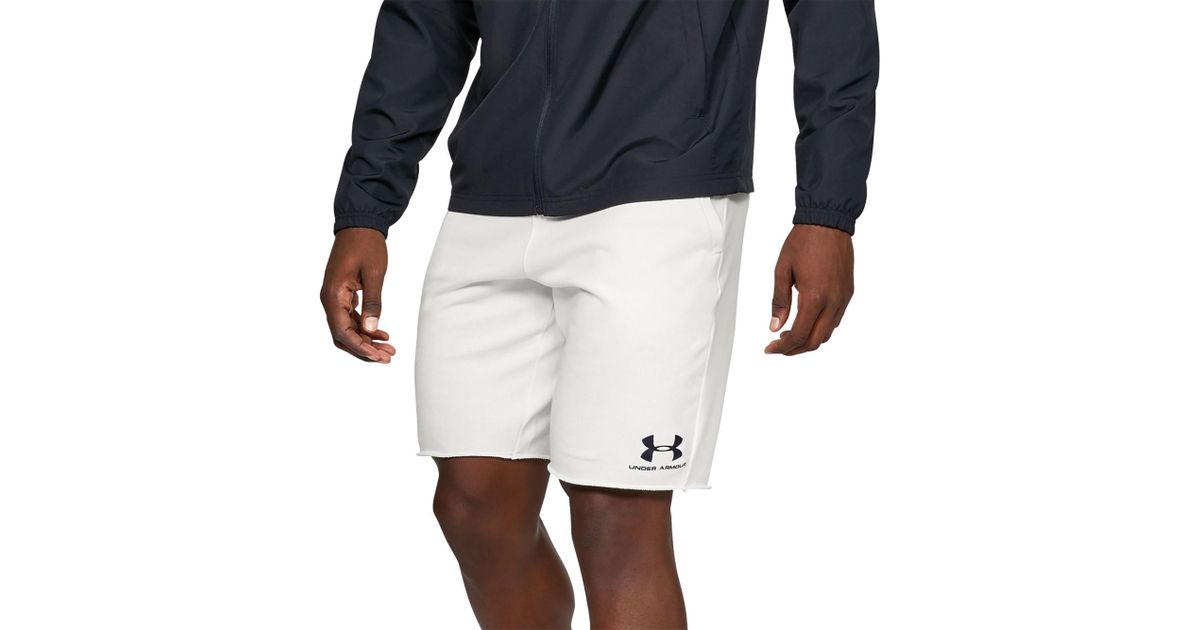 under armour terry fleece shorts