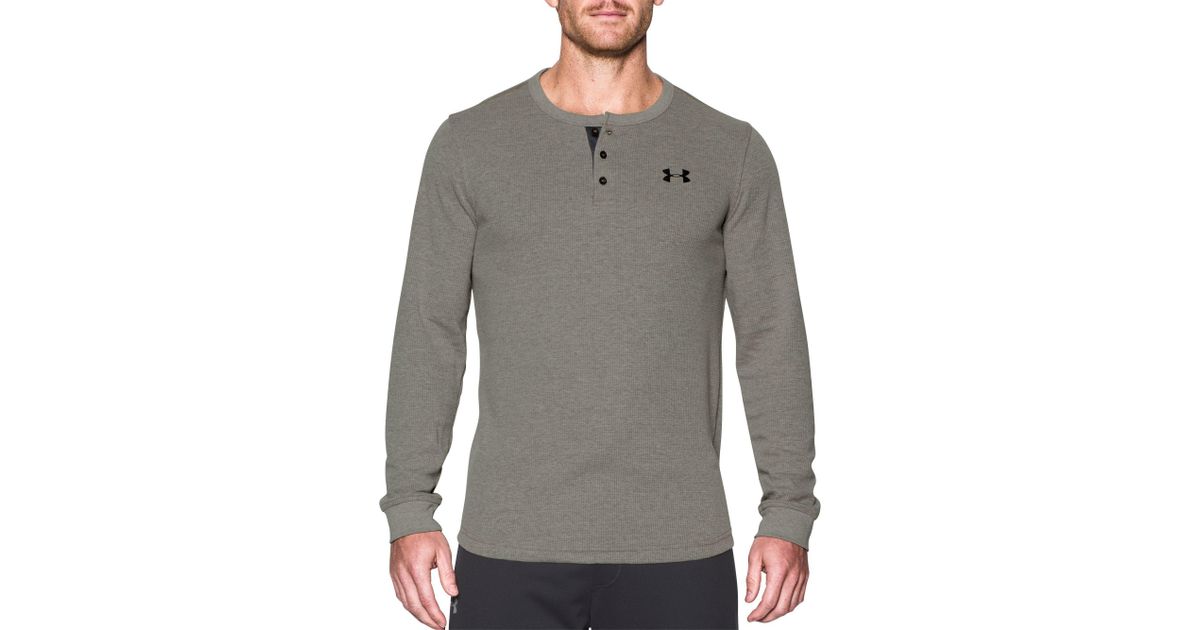 under armour men's sweaterfleece henley long sleeve shirt