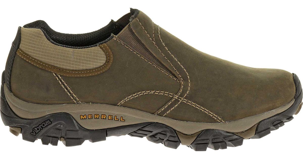 Merrell Leather Moab Rover Moccasin Hiking Shoes in Green for Men - Lyst