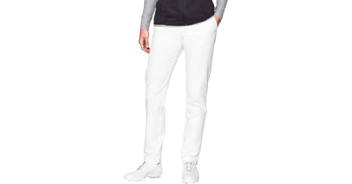 under armour white golf trousers