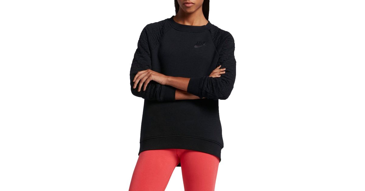 nike rally crew neck sweatshirt black