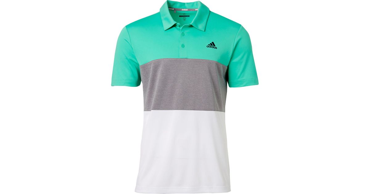 adidas men's advantage wide colorblock golf polo