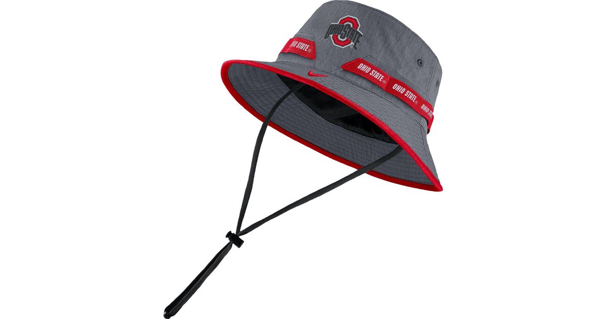 Nike Ohio State Buckeyes Gray Dri-fit Sideline Bucket Hat for Men - Lyst