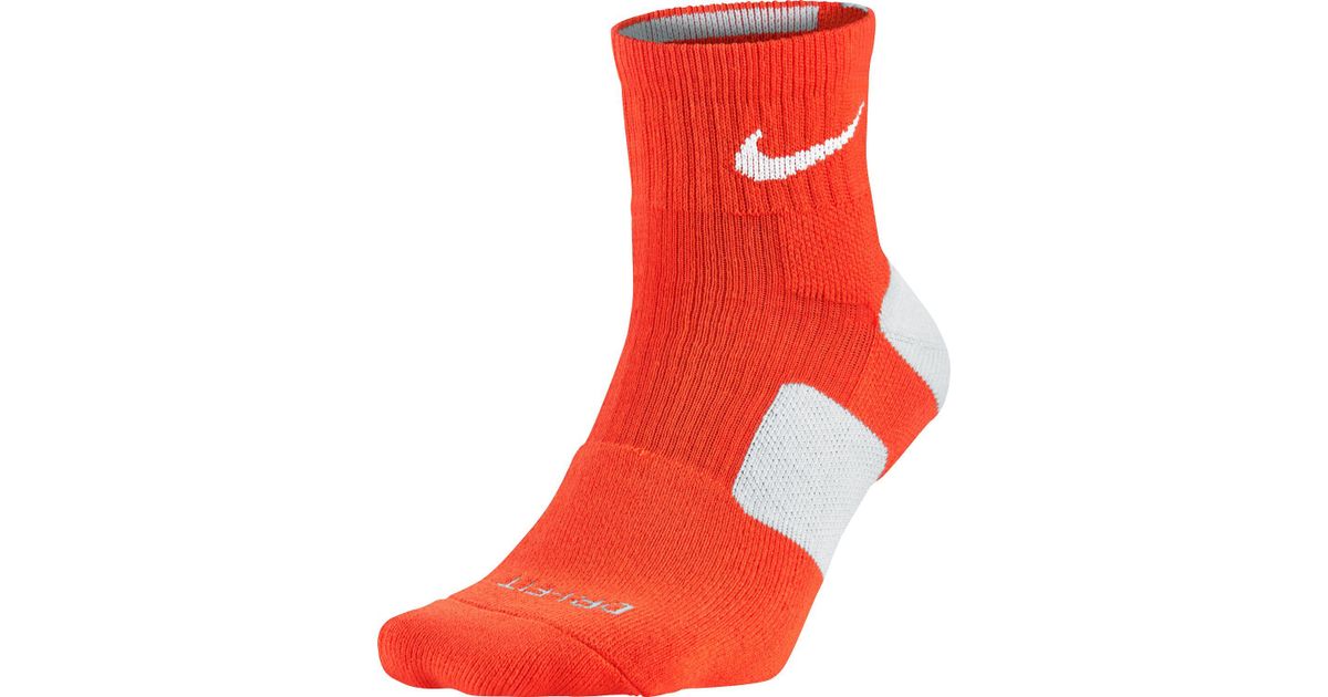 nike elite orange socks