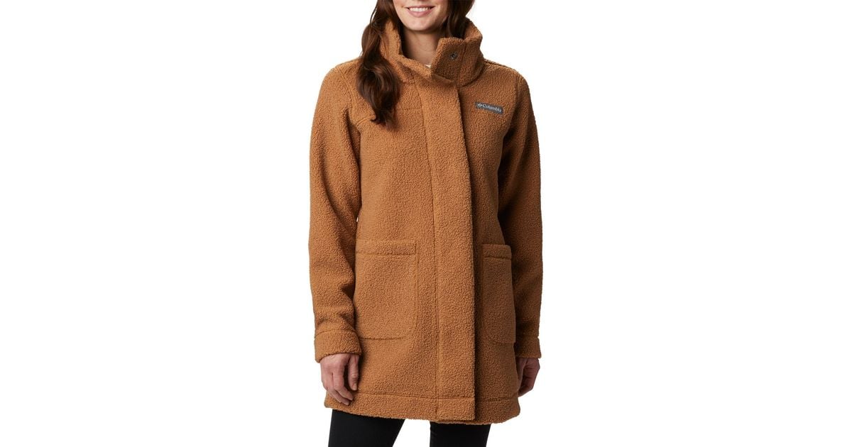 columbia panorama long jacket brown