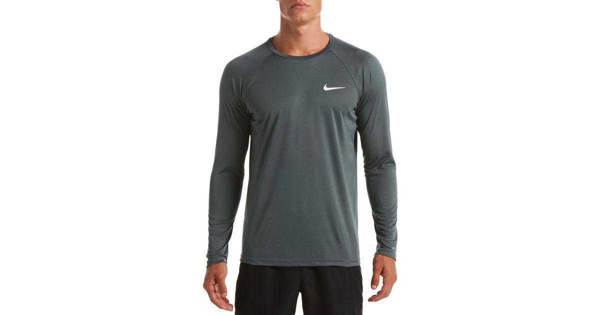 nike men's essential long sleeve hydro rash guard