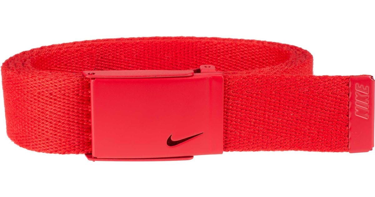 red nike belt