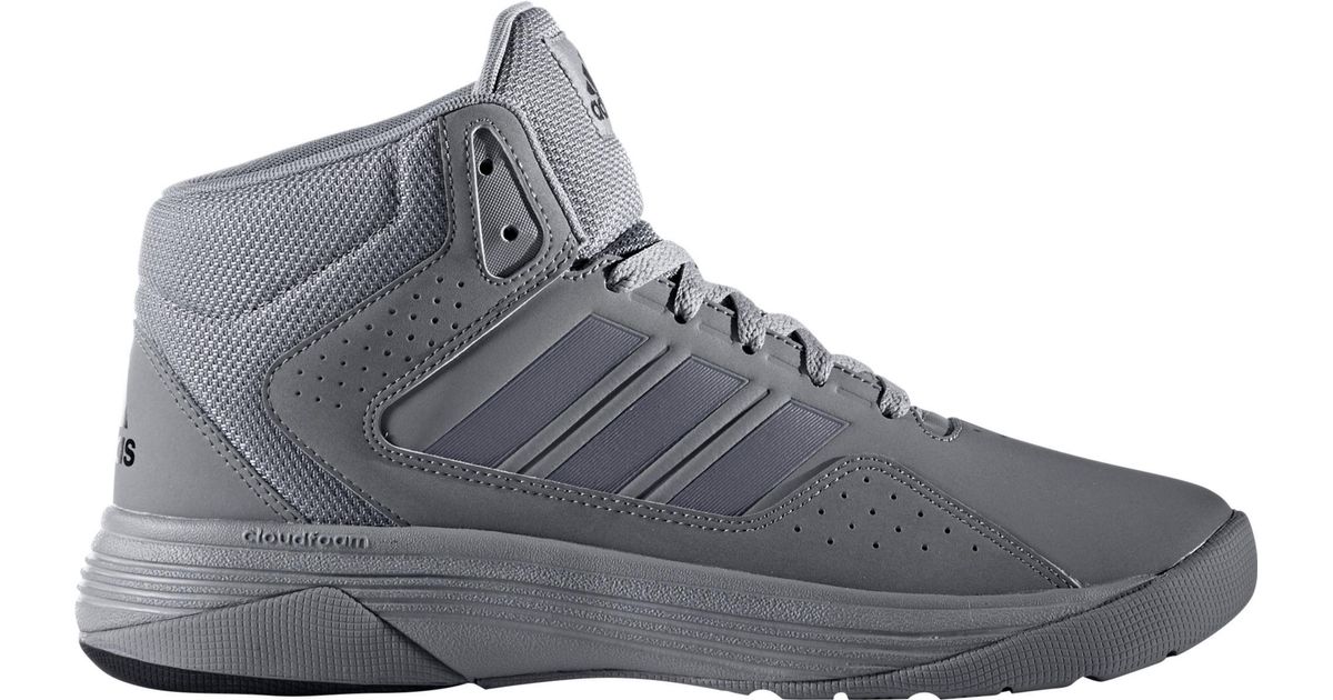 adidas Leather Neo Cloudfoam Ilation Mid Basketball Shoes in Grey/Black  (Gray) for Men | Lyst