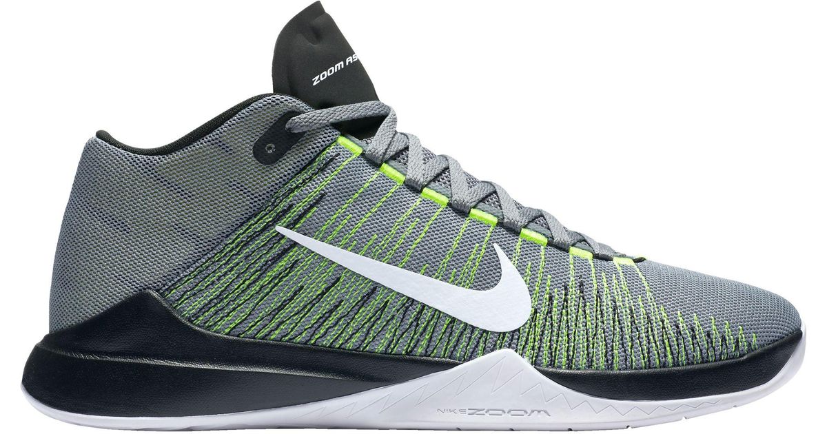 Nike Rubber Zoom Ascention Basketball Shoes in Gray for Men Lyst