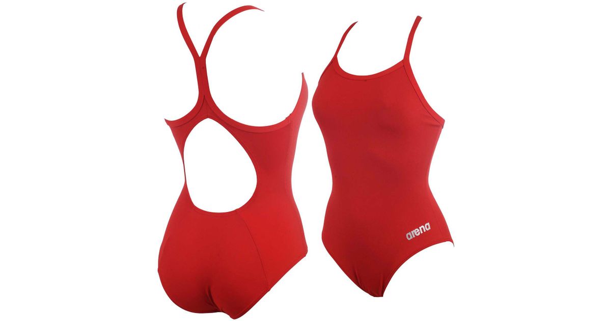 arena red swimsuit