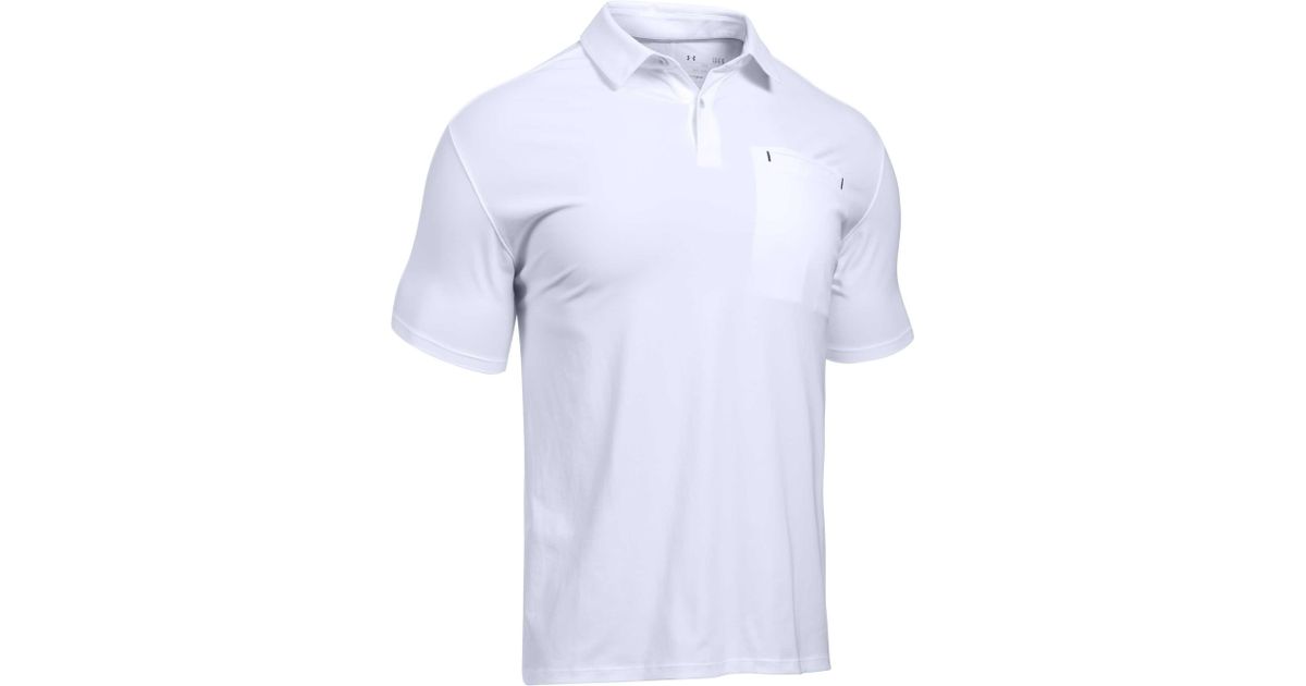 under armour white polo