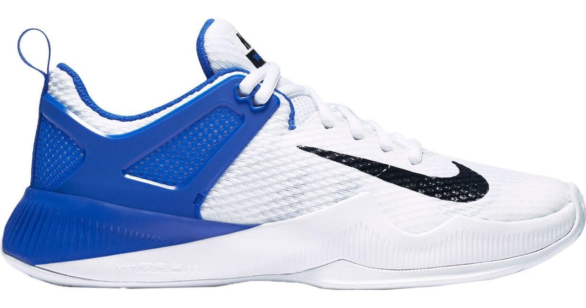 blue and white volleyball shoes